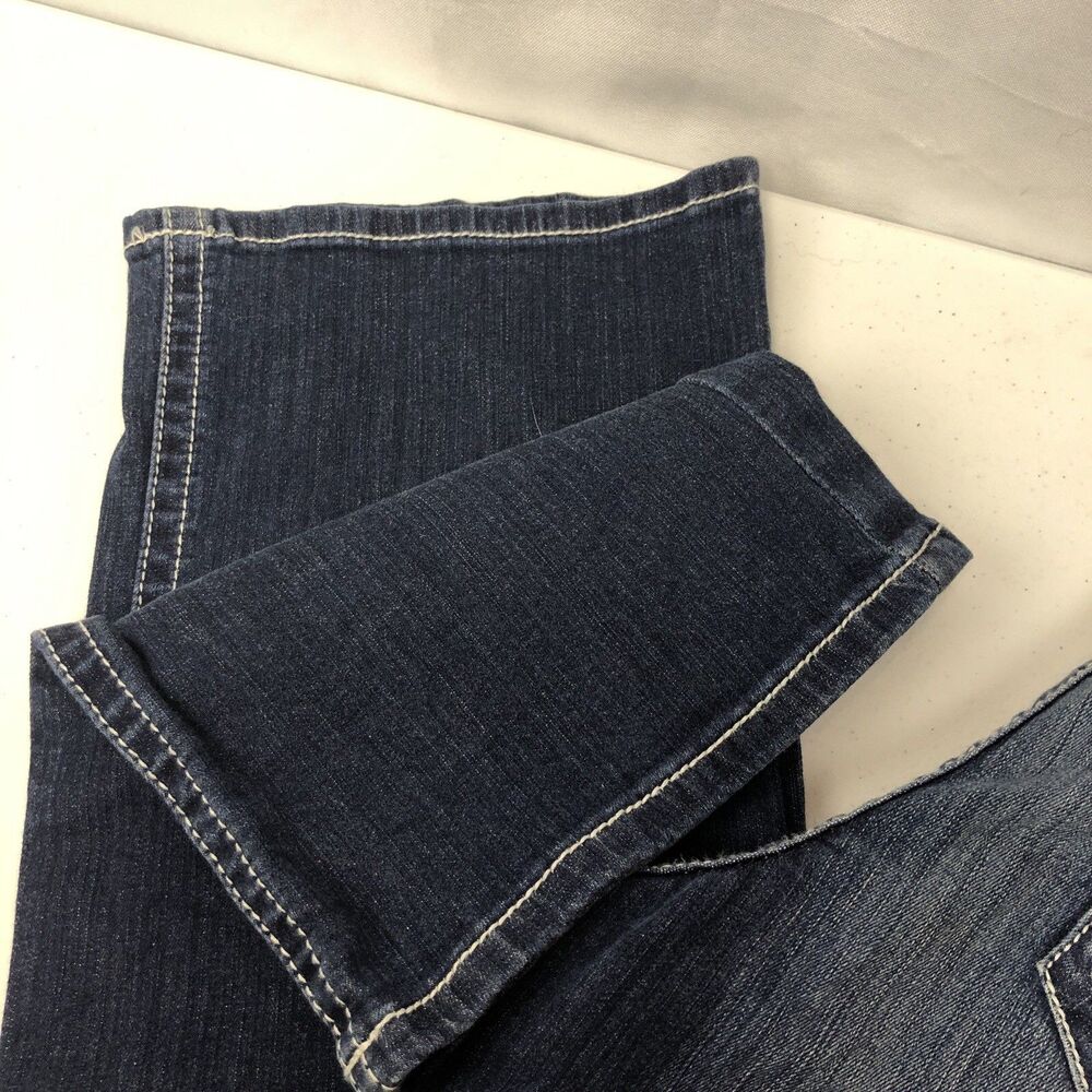 Ariat REAL Jeans Womens 33R Blue Mid Rise Entwined Boot Cut Marine 10017510 West - Picture 8 of 13